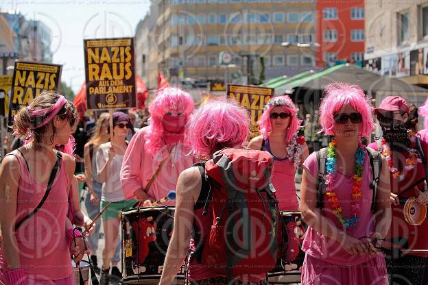 Protestdemo gegen den Identitaeren-Aufmarsch