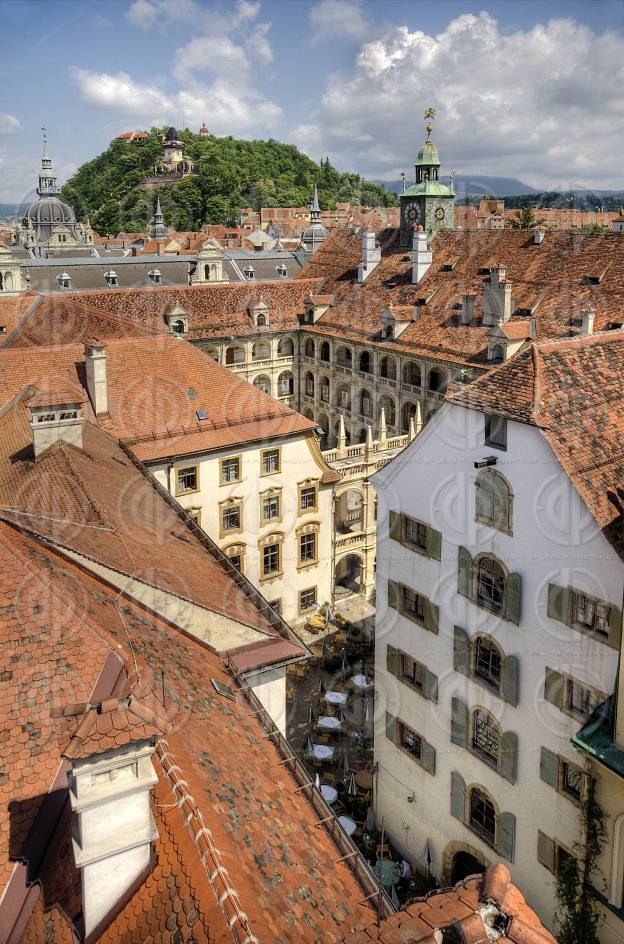 Grazer Altstadt aus der Vogelperspektive