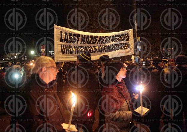 Lichterkette gegen FPOE in der Regierung