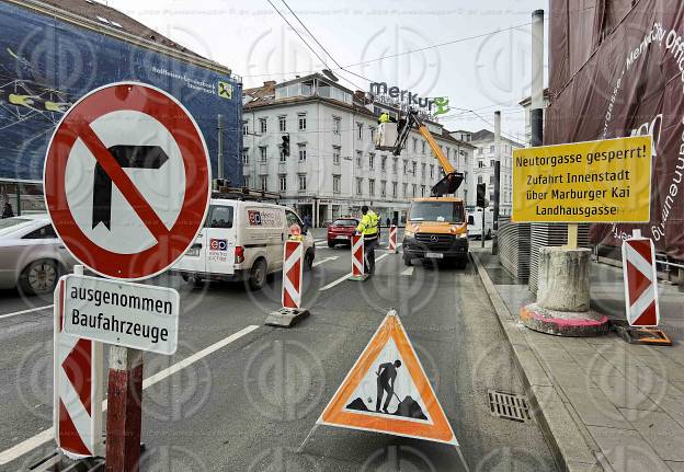 Sperre der Neutorgasse in Graz ab 06.03.2023