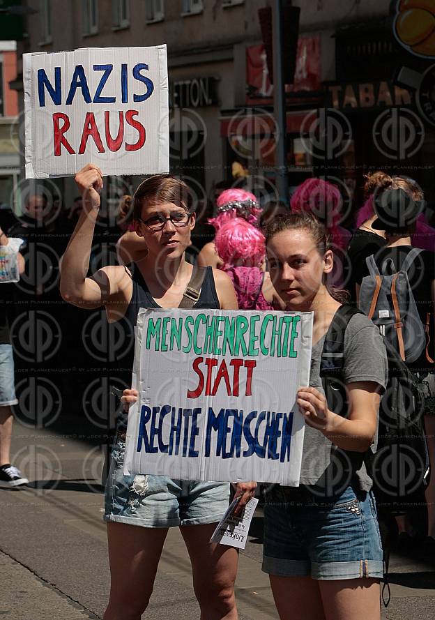 Protestdemo gegen den Identitaeren-Aufmarsch