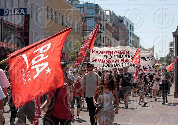 Protestdemo gegen den Identitaeren-Aufmarsch