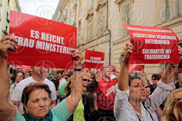 Traiskirchner Protest gegen Asylpolitik