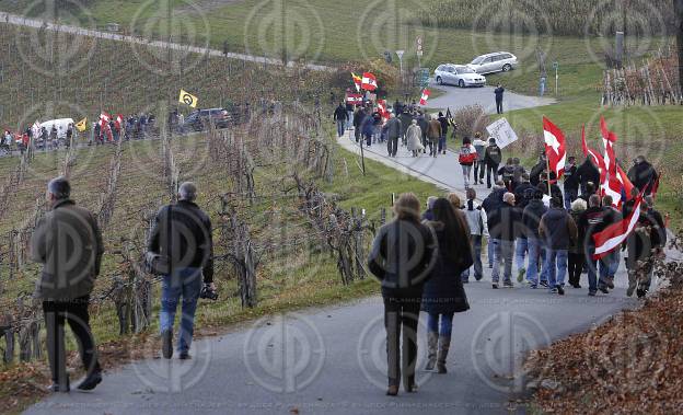 Antifa-Demo und Gegendemo in Spielfeld und Umgebung