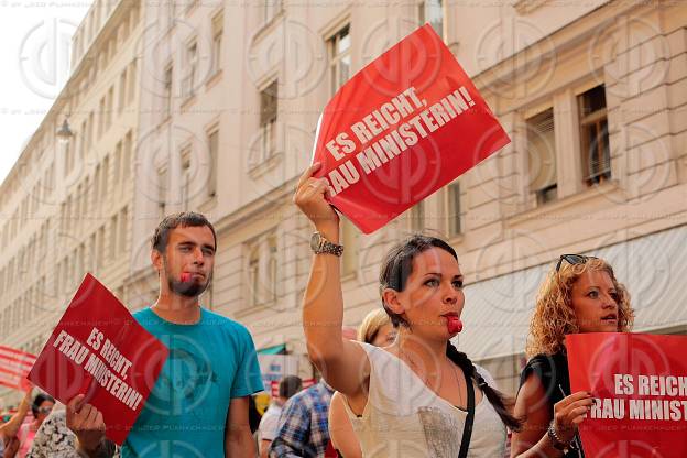 Traiskirchner Protest gegen Asylpolitik