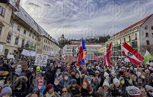 Demo Keine Impfplicht in Graz am 12.12.2021