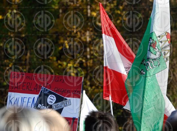 Demo gegen Fluechtlinge in Spielfeld