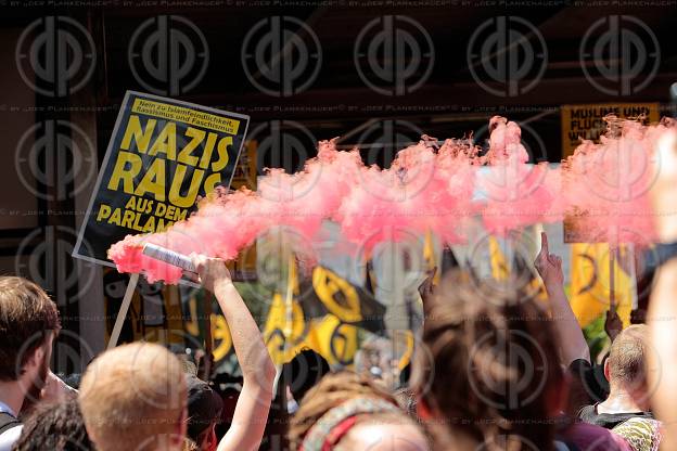 Protestdemo gegen den Identitaeren-Aufmarsch