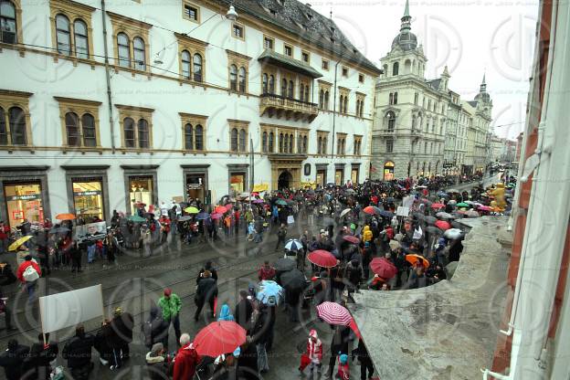 Aktion gegen ein Bettelverbot in der Steiermark