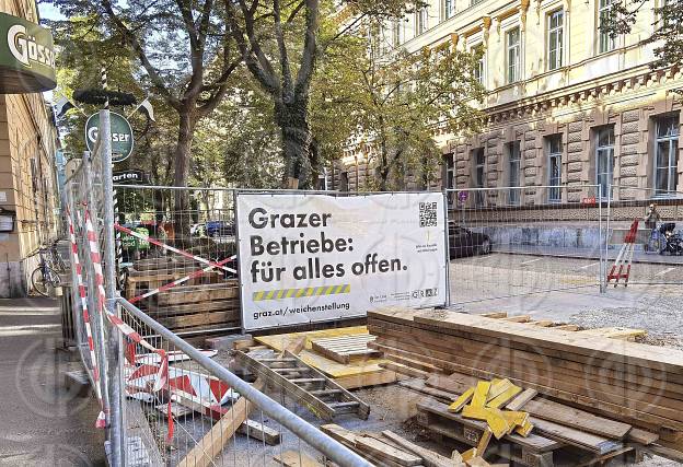 Umbau Neutorgasse in Graz am 14.10.2023