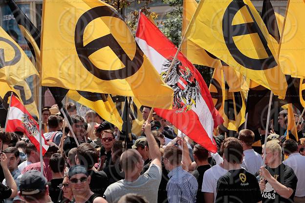 Protestdemo gegen den Identitaeren-Aufmarsch