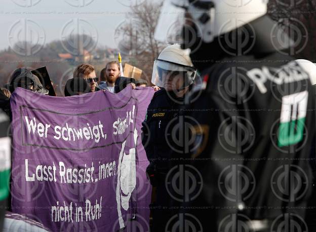 Antifa-Demo und Gegendemo in Spielfeld und Umgebung