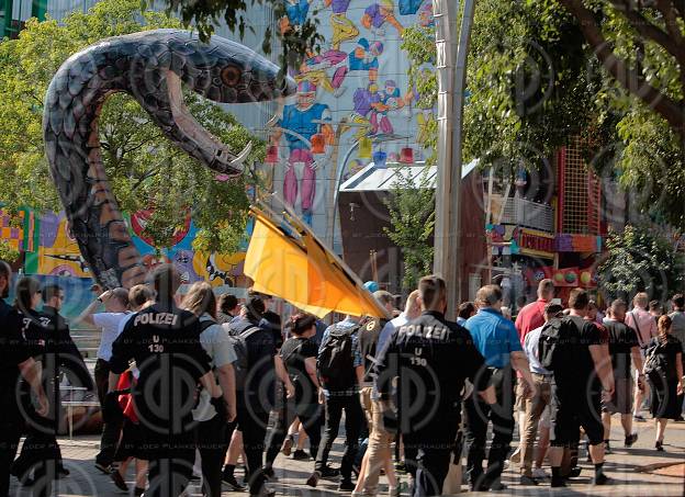 Protestdemo gegen den Identitaeren-Aufmarsch