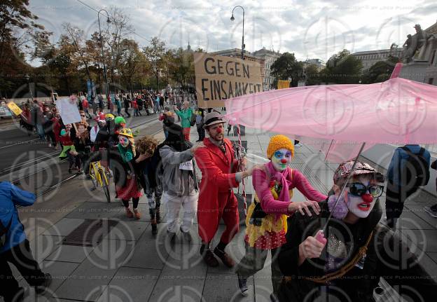 Protest gegen Vermummungsverbot