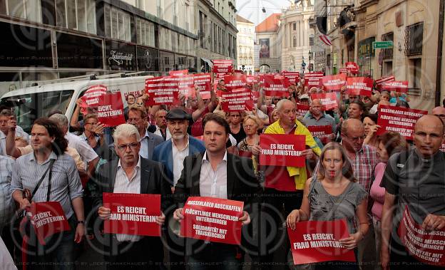 Traiskirchner Protest gegen Asylpolitik