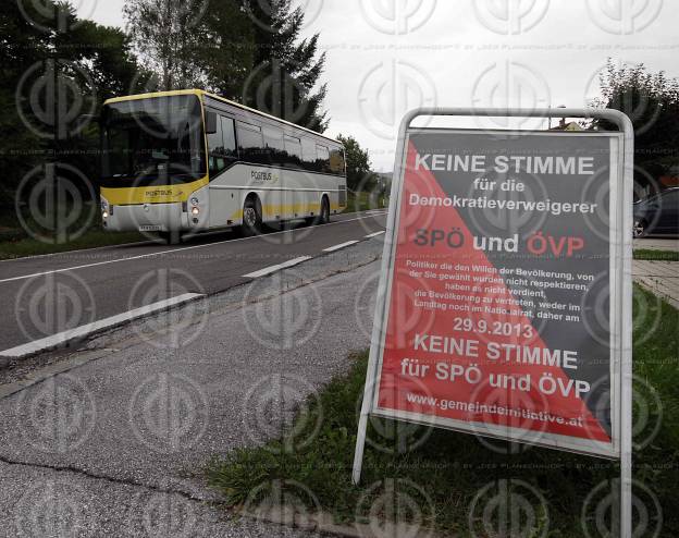 Protest gegen Gemeindezusammenlegungen in der Steiermark