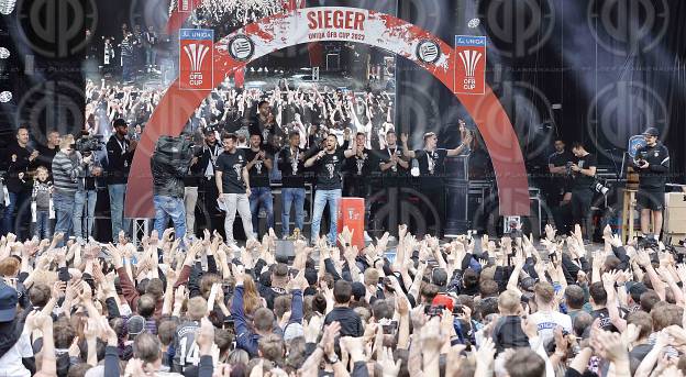 SK Sturm Cupsiegerfeier am Hauptplatz  am 01.05..2023