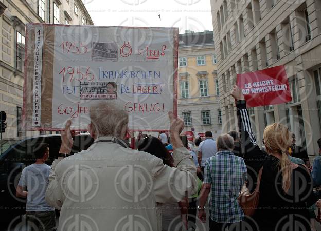 Traiskirchner Protest gegen Asylpolitik