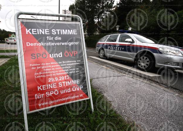 Protest gegen Gemeindezusammenlegungen in der Steiermark