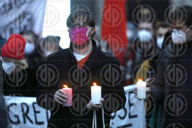 Grazer Lichtermeer gegen Abschiebungen am 30.01.2021