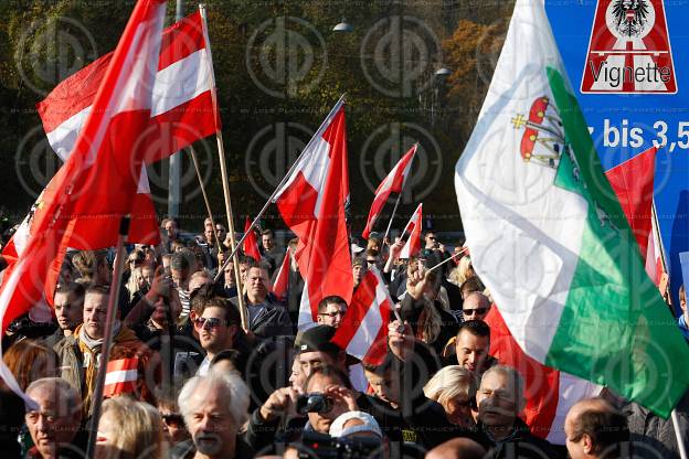 Demo gegen Fluechtlinge in Spielfeld