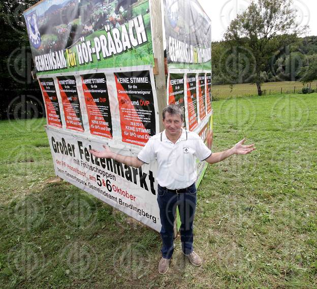 Protest gegen Gemeindezusammenlegungen in der Steiermark