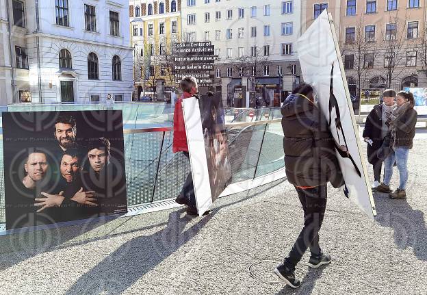 Menschenbilder in Graz, Aufbau am 11.03.2022